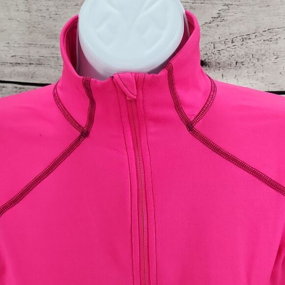 🔹️HOST PICK Nike Hot Pink Fleece Lined 1/2 Zip Mock Neck Athletic Top Large - Picture 6 of 15